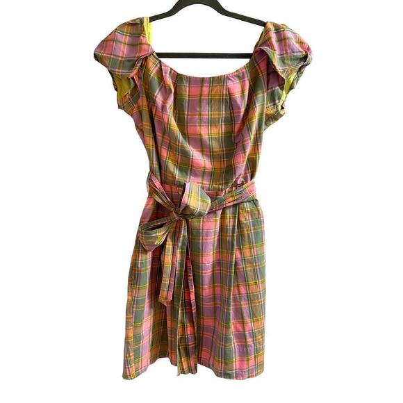 FARM Rio Rare Mini Dress Checkered Pattern Size L - Picture 1 of 8